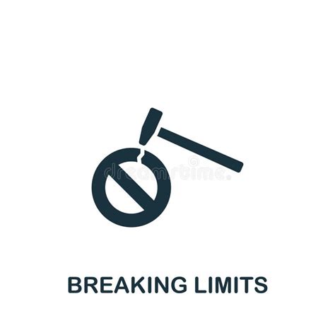 Breaking Limits Icon Monochrome Simple Sign From Performance