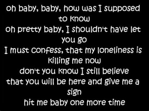 Baby one more time britney spears. Baby one more time lyrics - Britney Spears - YouTube