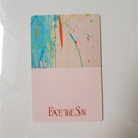 SEVENTEEN JUN Face The Sun Carat Version Paint Photocard Hobbies