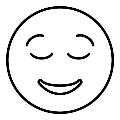 Relieved Face Line Icon 7570941 Vector Art At Vecteezy