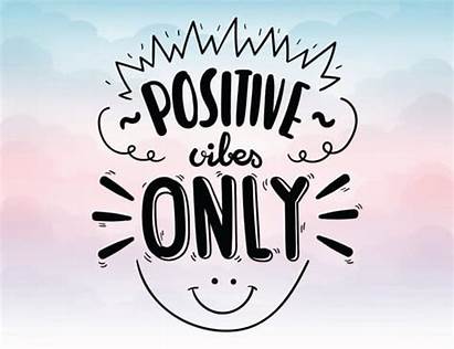 Vibes Positive Positives Anglais Sticker Phrases Citation
