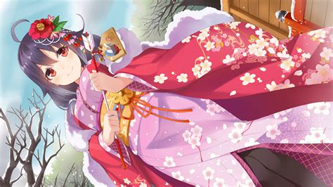 Download 3840x2160 Anime Girl Kimono Yukata Festival Ribbon