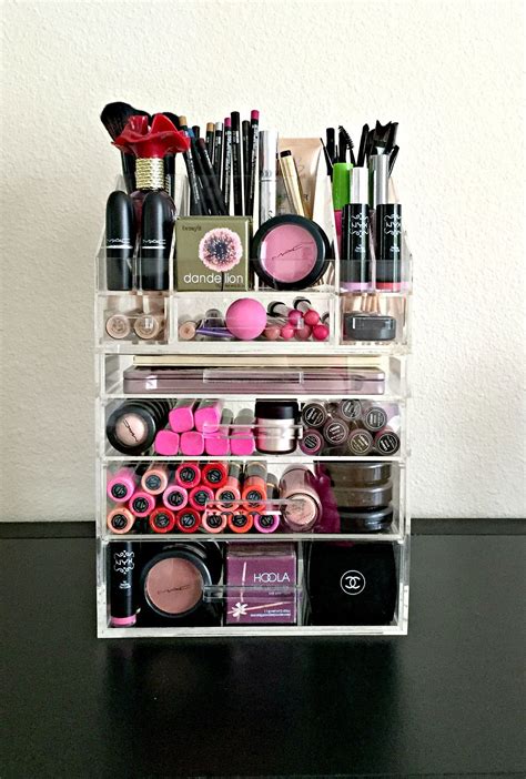 Acrylic Makeup Organizer Large 4 Drawer With Storage Modular Tray