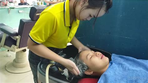 Perfect Relax Service In Vietnam Barbershop Wash Hair Massage Face Head Neck Youtube