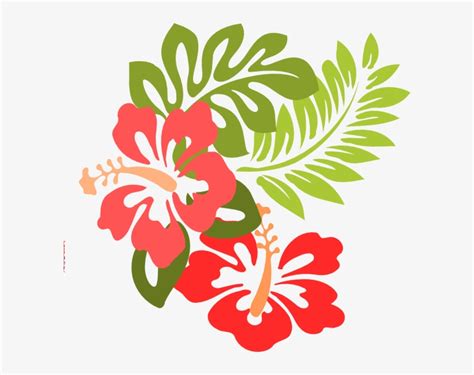 Hawaii Clipart Hawaiian Theme Hibiscus Clip Art 600x569 Png