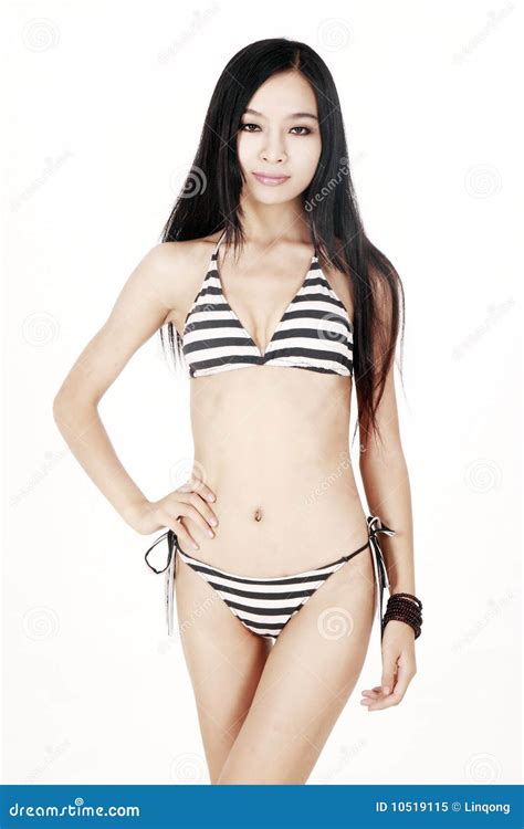 fille asiatique de bikini image stock image du calendrier 10519115