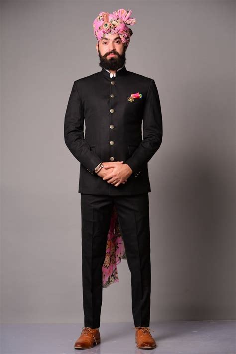 Wedding Plain Black Designer Bandhgala Jodhpuri Suit For Kids At Rs