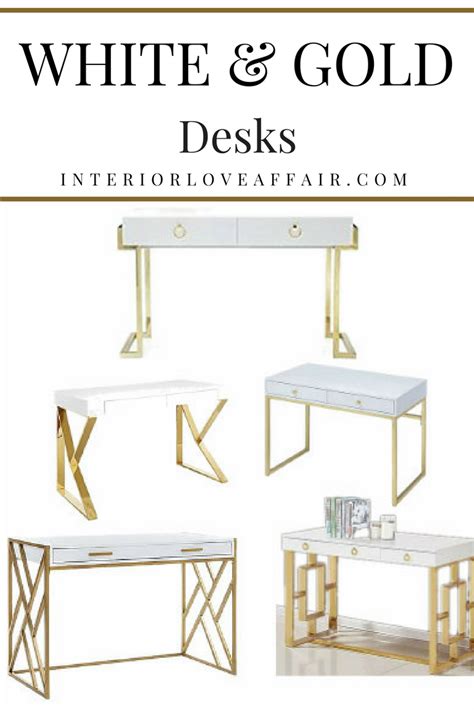A Glamorous Gold And White Desk Is All You Need To Add Some Serious