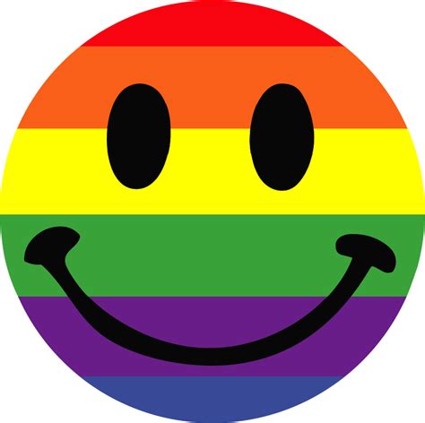 Rainbow Smiley Face Sticker Funky Ts
