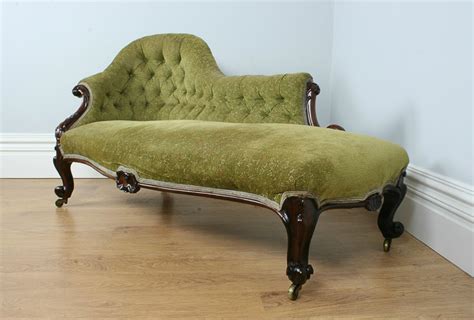Antique Rosewood Victorian Chaise Longue Couch Settee Sofa