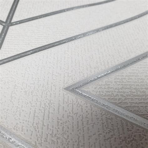 Glitter 3d Gray Silver Geo Geometric Triangle Roll Wallpaper Etsy