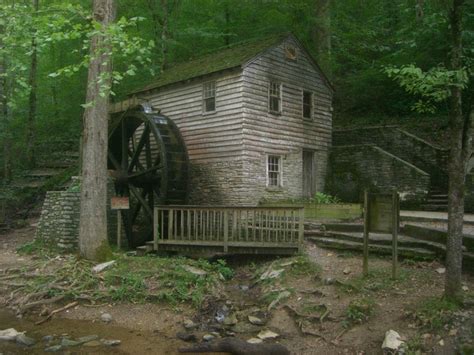 Old Grist Mill Norris Tennessee Más Allá Del Jardín Pais Estados