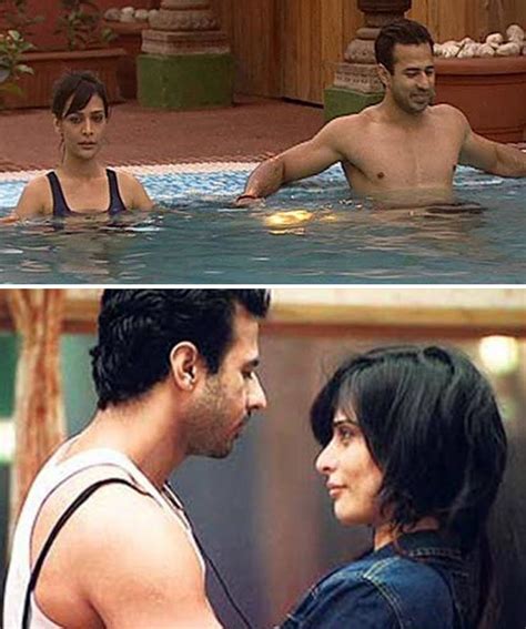 Bigg Boss Couples Who Got Intimate On Camera Veena Malik Ashmit Patel Armaan Kohli Tanisha