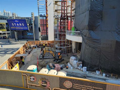 Construction Continues On Towers Outside Toothsome Chocolate Emporium