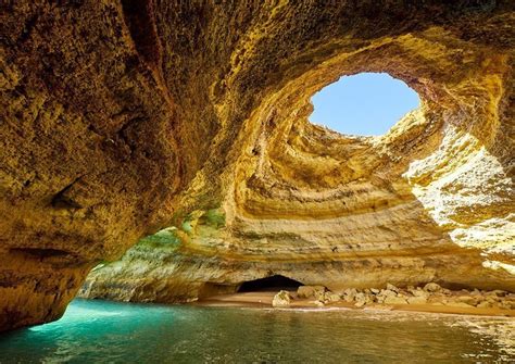 Amazing Sea Caves On Algarve Coast Of Portugal Nature Natural