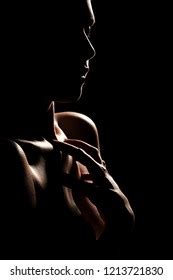 Sensual Female Topless Body On Black Stock Photo Shutterstock