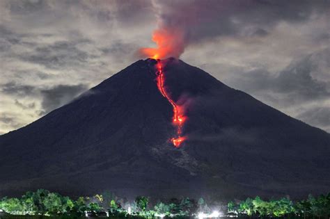 The first volcanic eruption in 2021. A volcano on the island of Java