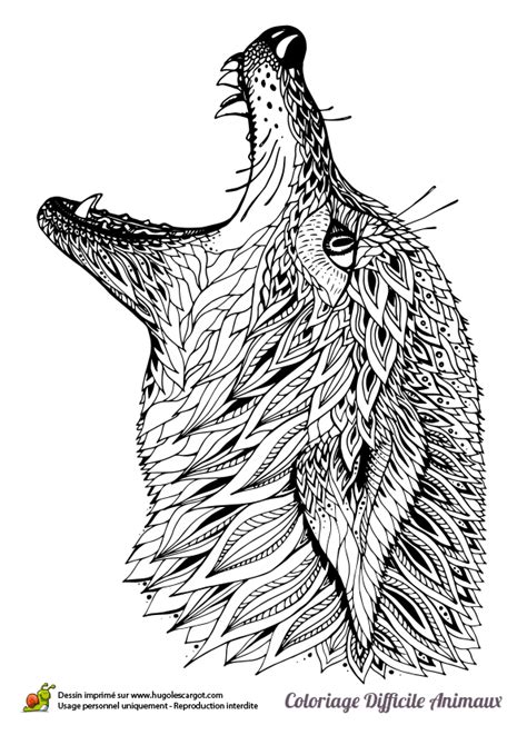 Coloriage a imprimer mandala loup. Dessin à colorier d'une tête de loup - Hugolescargot.com ...