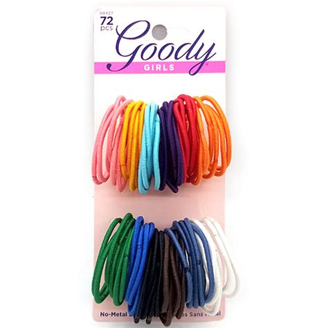 Goody 09427 Girls Assorted Colors No Metal Hair Elastics 72 Pcs