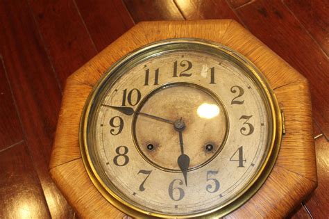 Antique Ansonia Drop Octagon Wall Clock 4617162710