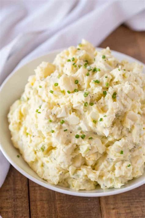 Pour dressing over potatoes and toss until combined and everything is well coated. Potato Salad - Dinner, then Dessert