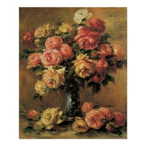 Renoir Les Roses Fine Art Poster Or Print Zazzle Fine Arts Posters