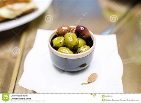 Marinated Olives Snack Stock Image Image Of Orange Plate 49532283