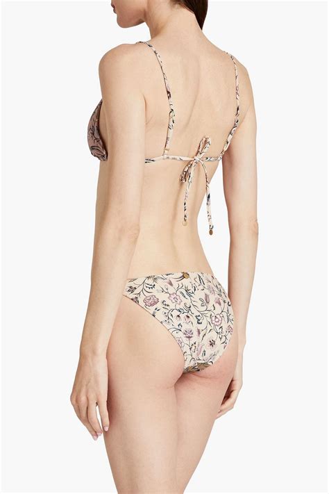 TIGERLILY Livana Tara Printed Triangle Bikini Top Sale Up To Off