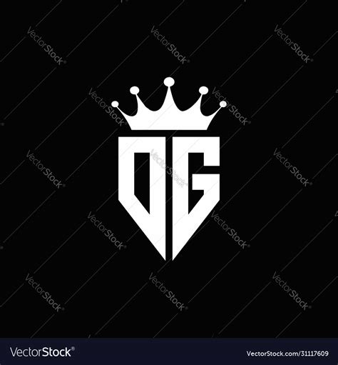 dg logo monogram emblem style with crown shape vector image