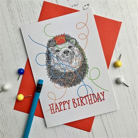 Maybe you would like to learn more about one of these? Cute Hedgehog Birthday Card By Adam Regester Design | notonthehighstreet.com