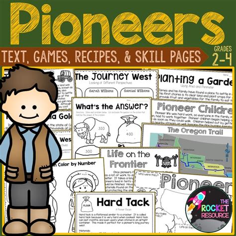 Pioneers Pioneer Themed Math And Ela Common Core Learning Activities