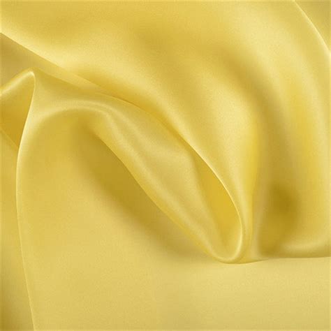 Bright Yellow Silk Satin Organza Fabric By The Yard Etsy