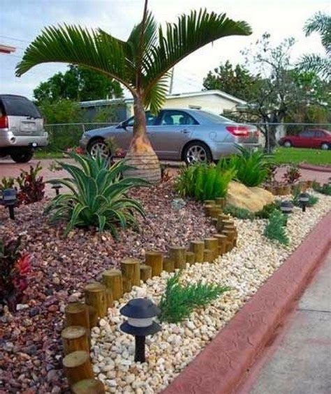 50 Florida Landscaping Ideas Front Yards Curb Appeal Palm Trees40