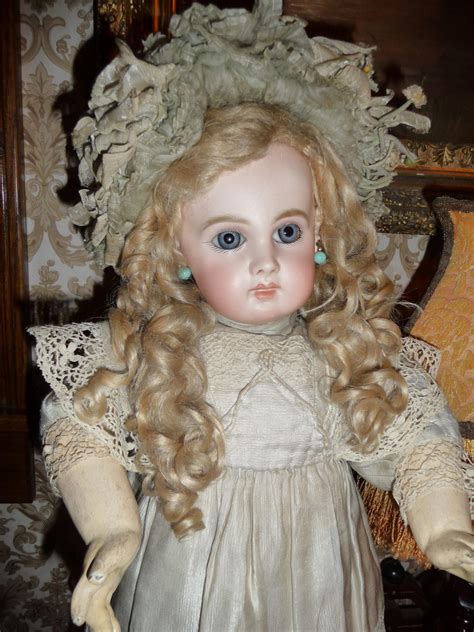 Antique Portrait Jumeau French Doll In Spectacular Antique Couturier