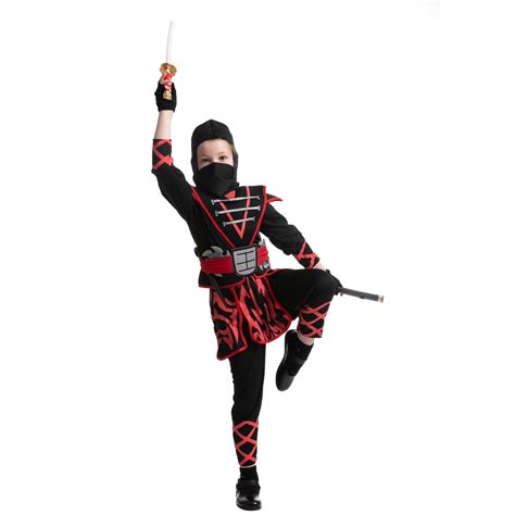 Samurai Red Ninja Costume For Girls Cosplay Child One Stop Shop For