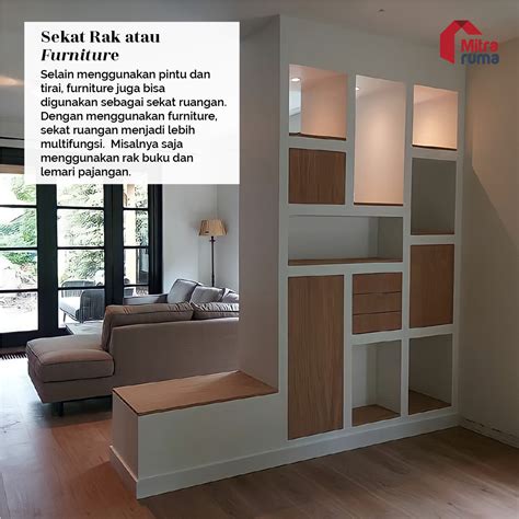 10 Model Sekat Ruang Tamu Minimalis Modern Mitraruma