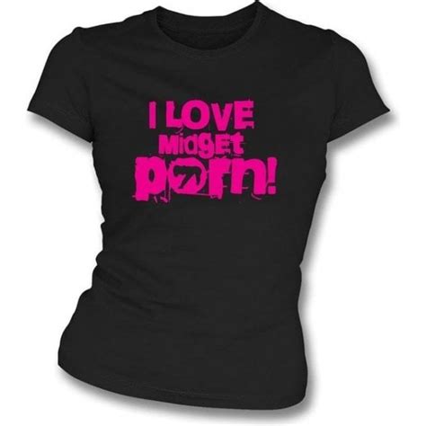 I Love Midget Porn Girls Slim Fit T Shirt