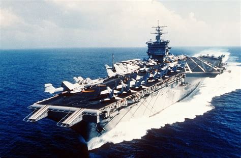 A Port Bow View Of The Nuclear Powered Aircraft Carrier Uss Enterprise