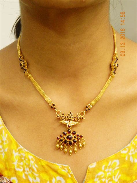 Kt Gold Reversible Traditional Necklace