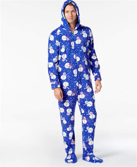 Hooded Footed Pajamas For Men