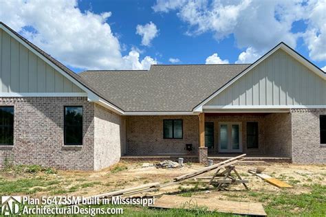 House Plan 56473sm Comes To Life In Mississippi Brick And Board And
