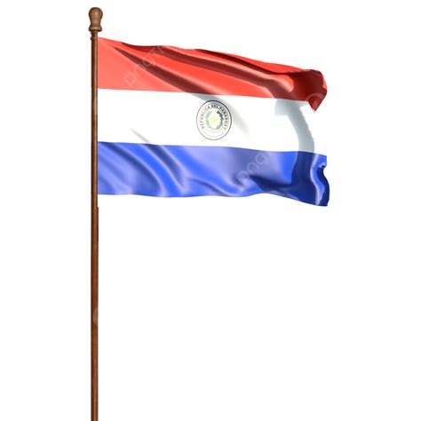Bandera De Paraguay Con Asta Png Bandera De Paraguay Con Poste
