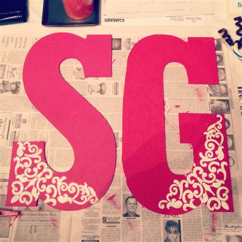 Wooden Letters Acrylic Paint And A Stencil So Cute And Super Cheap