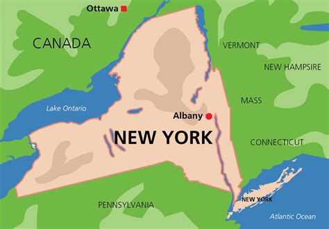 Geographical Map Of New York City United States Map