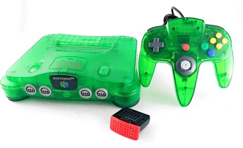Nintendo 64 System Video Game Console Jungle Green Renewed