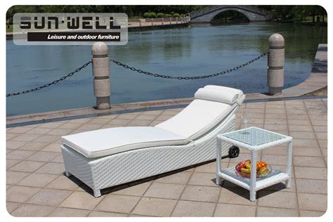 Wholesale Modern Hotel Outdoor Garden Aluminium Furniture Sun Lounger Sunbed Beach Swimming Pool
