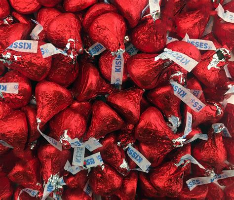 Hersheys Kisses Hersheys Kisses Milk Chocolate In Red Foil Pack Of