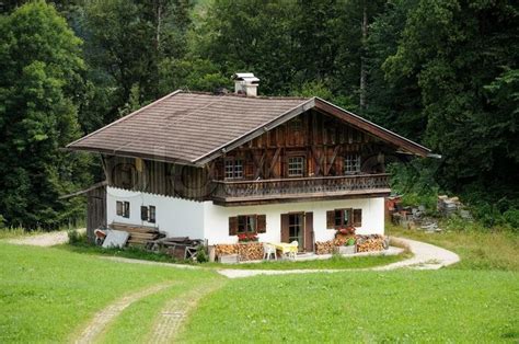 Wooden House In The German Alps Stock Photo Colourbox German