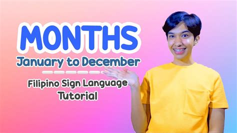 Basic Filipino Sign Language Months By Rai Zason Youtube