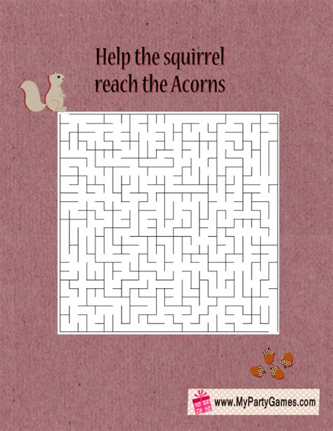 Free Printable Fall Mazes With Solutions For Kids